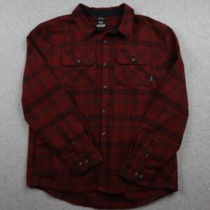 Colorado Clothing Flannel Shirt Mens XL Flap Pocket Button Red Plaid Long Sleeve